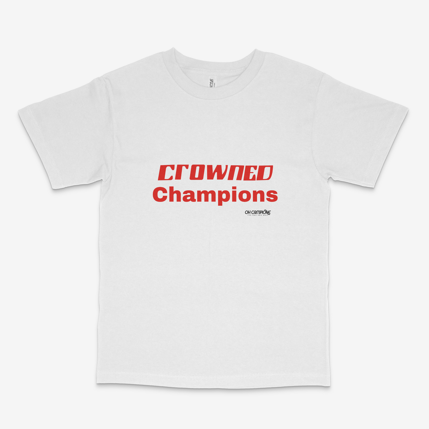 CROWNED CHAMPIONS 2025 - WHITE T-SHIRT